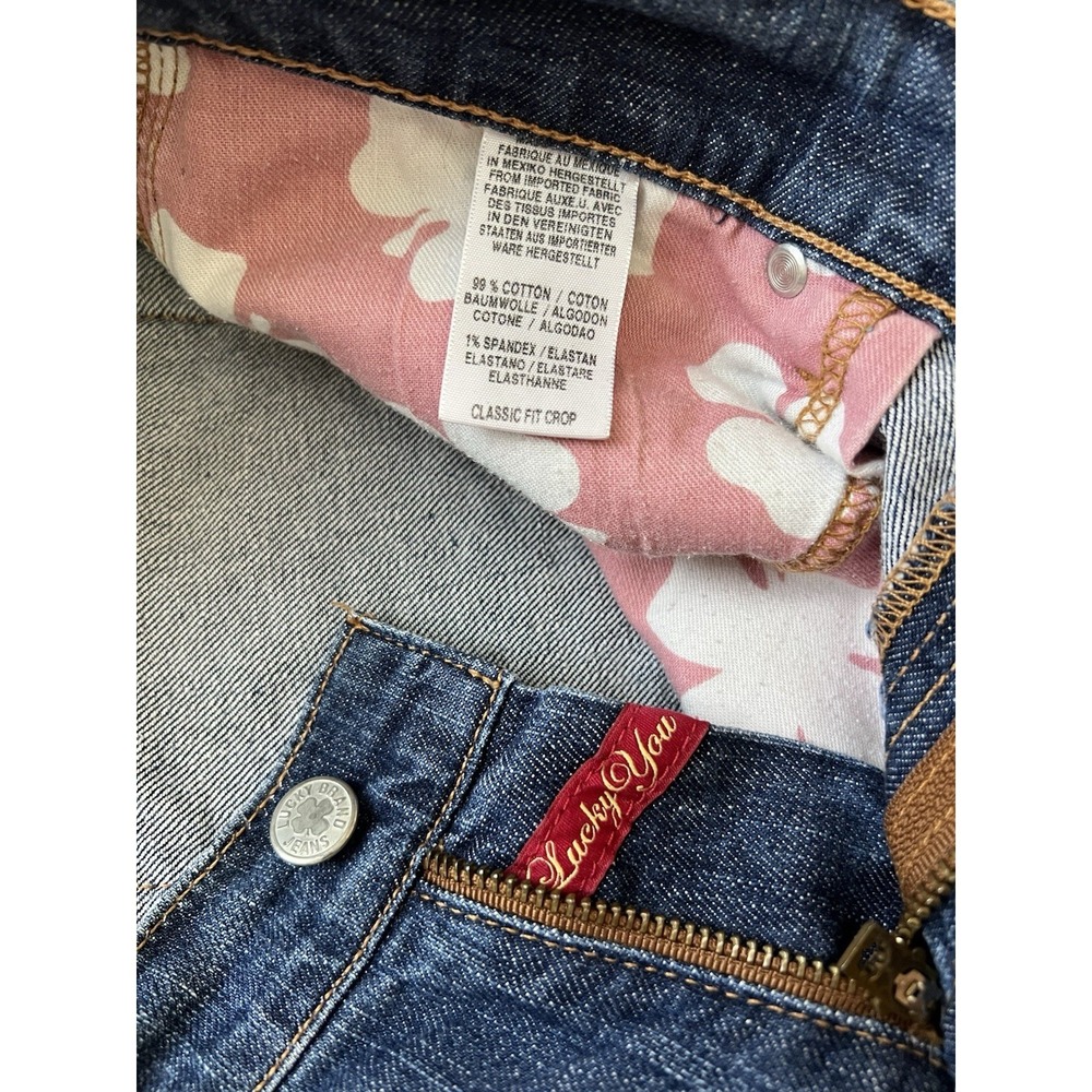 99% Cotton Lucky Brand Bootcut Jeans Womens 28 Cropped Stretch Lolita Fit Style - Picture 9 of 9